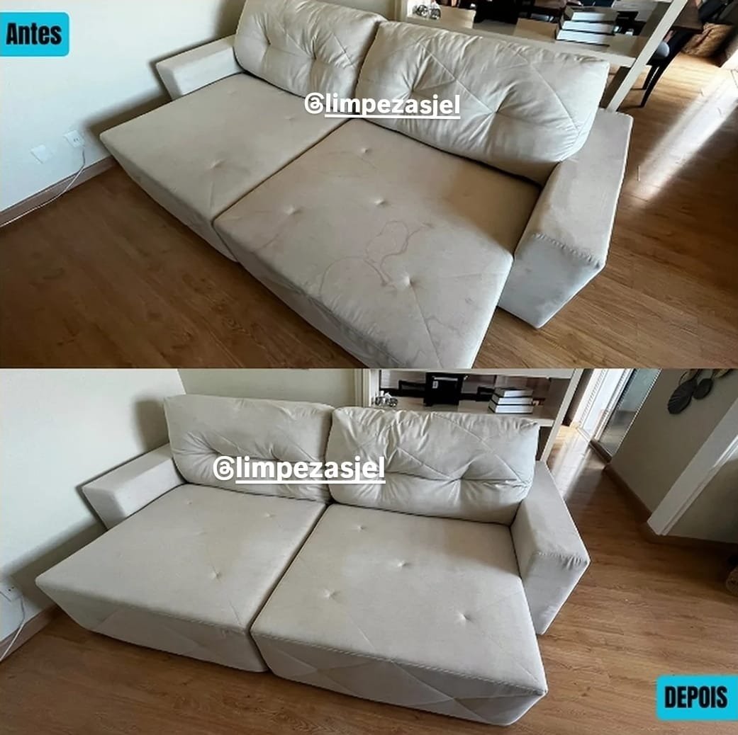 Antes e depois - Sofá